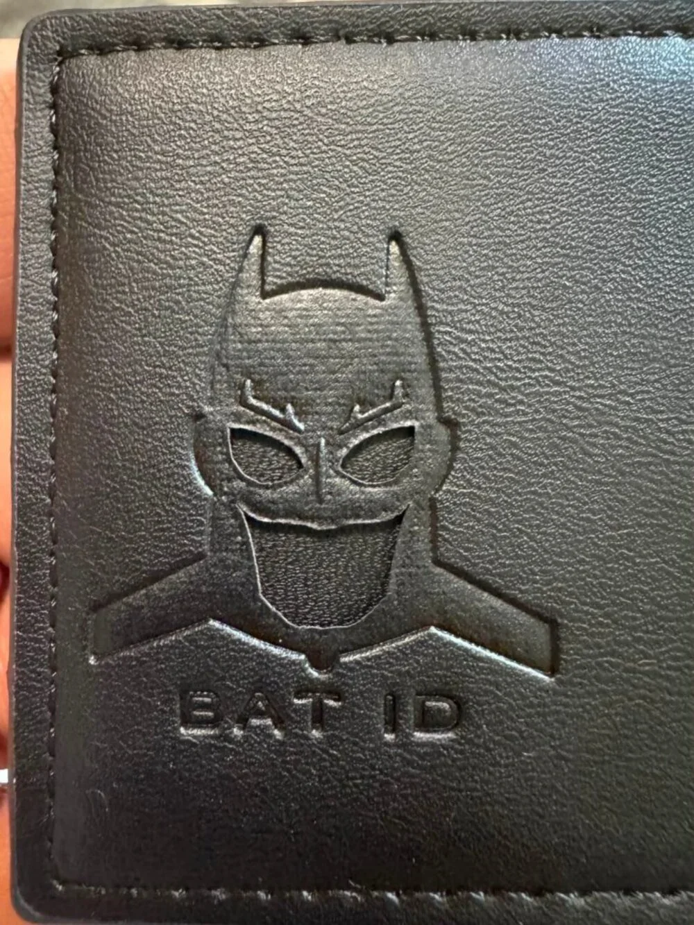 Bat ID Horizontal Laser Cut Batman Card Holder Wallet Black NIB - Set of 2